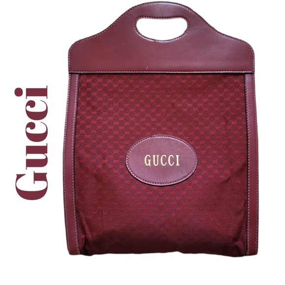 Gucci Handbags - Pre-owned Vintage Gucci Bordeaux Red Shopper Tote Bag